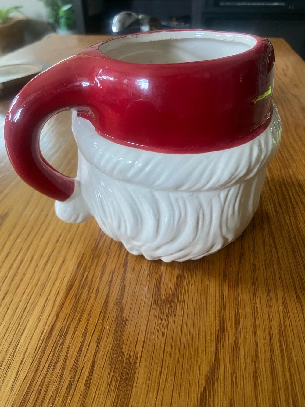Large Vintage Santa Face Ceramic Mug